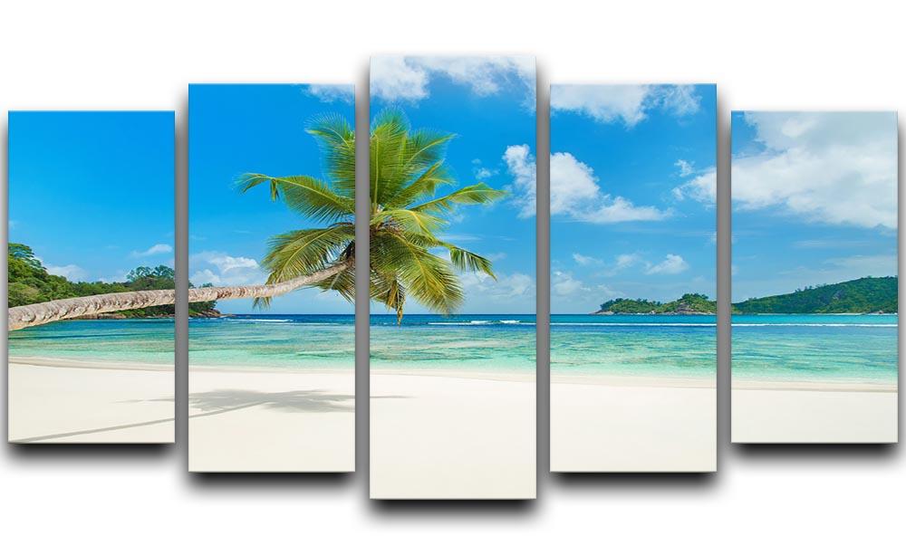 Tropical beach Baie Lazare 5 Split Panel Canvas - Canvas Art Rocks - 1