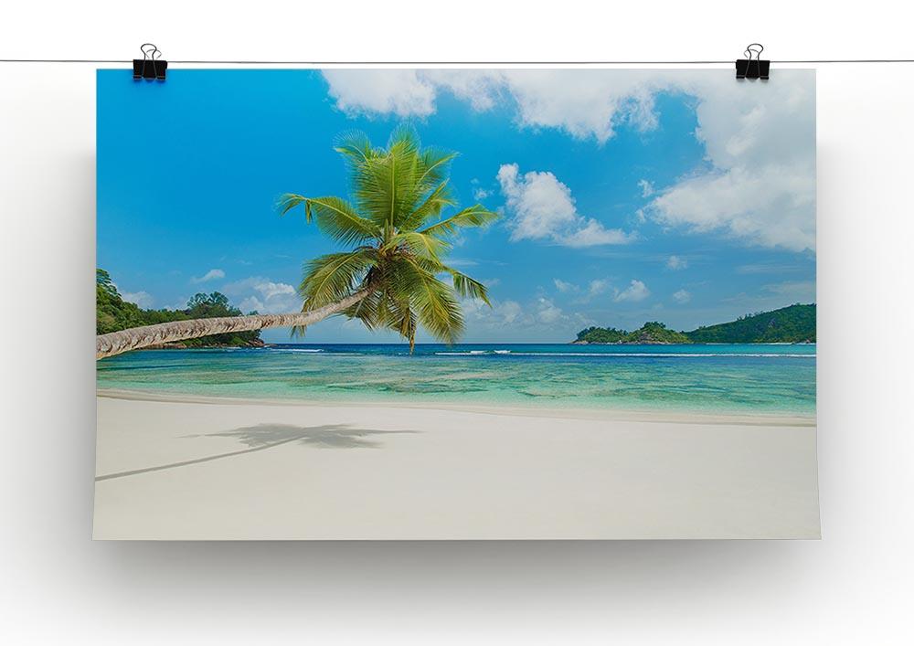 Tropical beach Baie Lazare Canvas Print or Poster - Canvas Art Rocks - 2