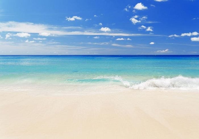 Tropical white sand beach and blue sky Wall Mural Wallpaper
