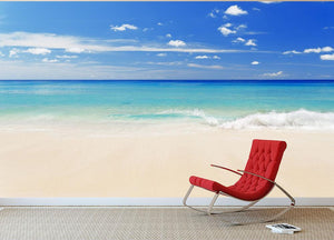 Tropical white sand beach and blue sky Wall Mural Wallpaper - Canvas Art Rocks - 2