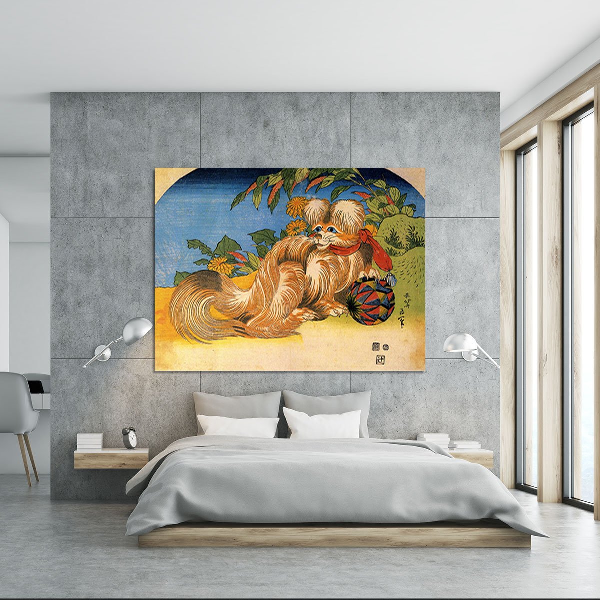 Tschin - the pet dog by Hokusai Canvas Print or Poster