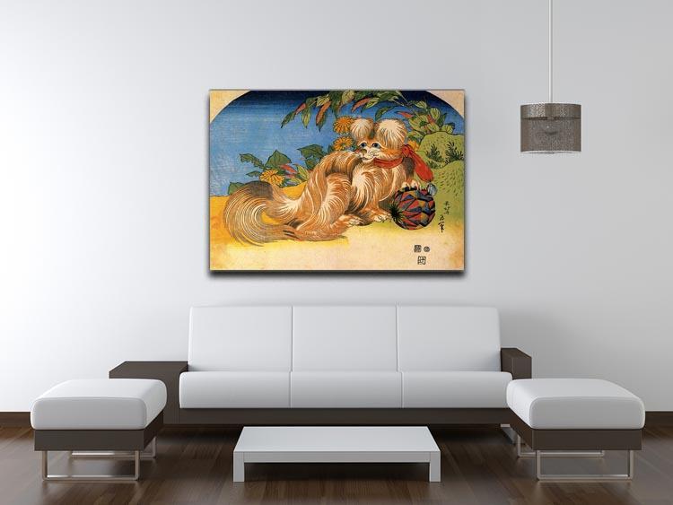 Tschin - the pet dog by Hokusai Canvas Print or Poster - Canvas Art Rocks - 4