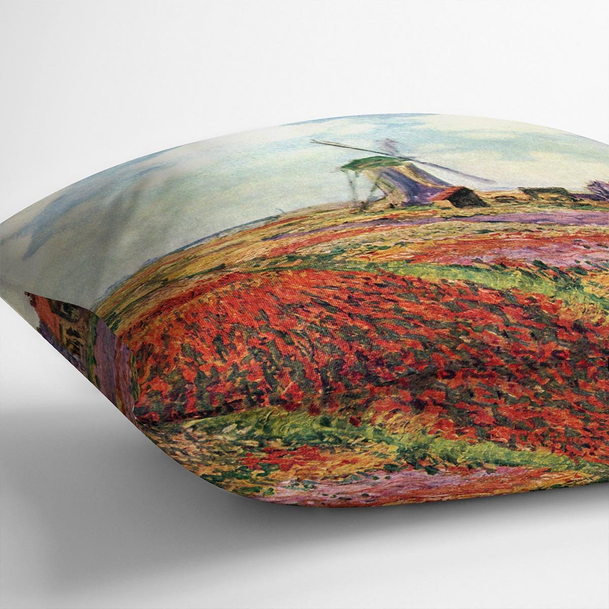 Tulips of Holland by Monet Throw Pillow