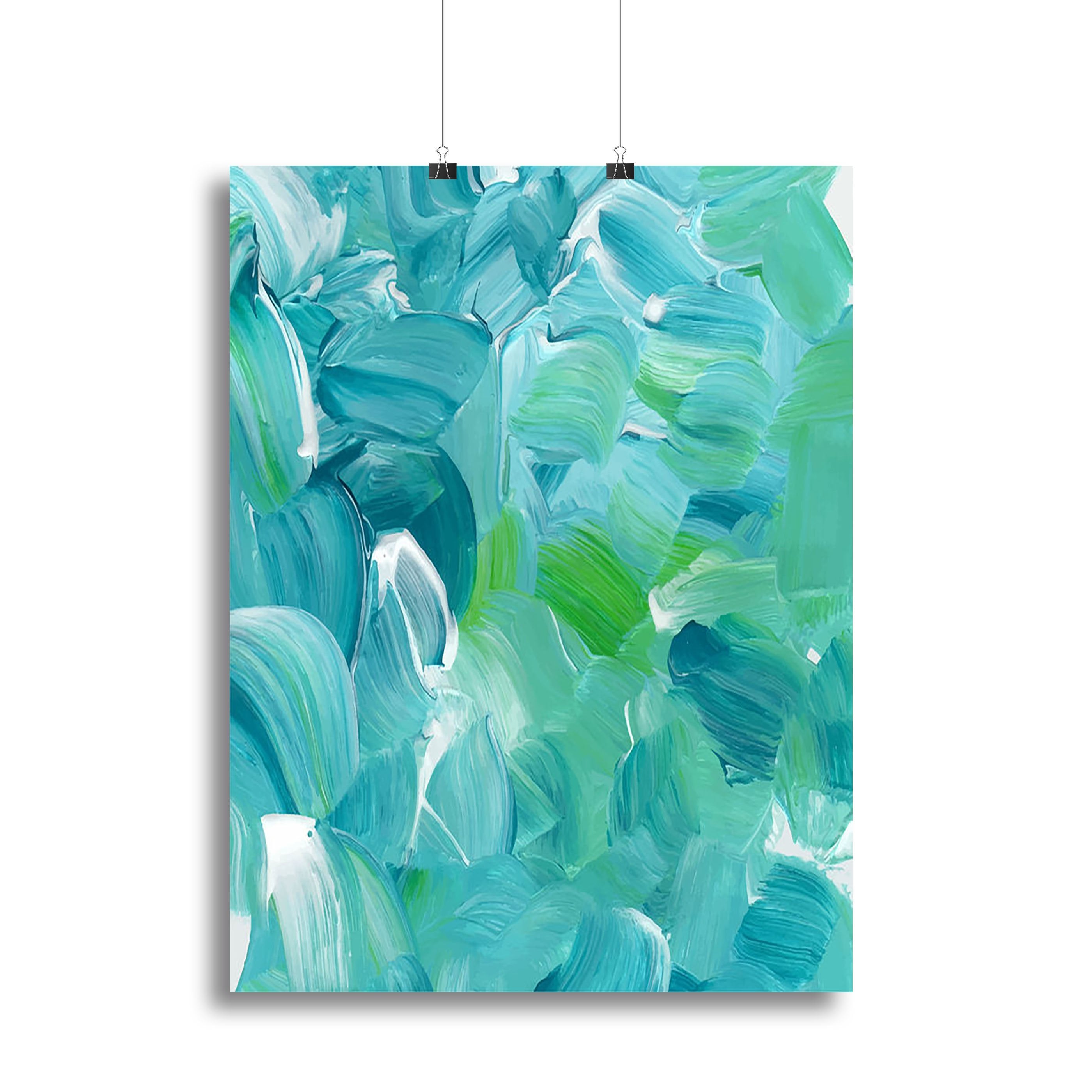 Turquoise blue oil paint Canvas Print or Poster