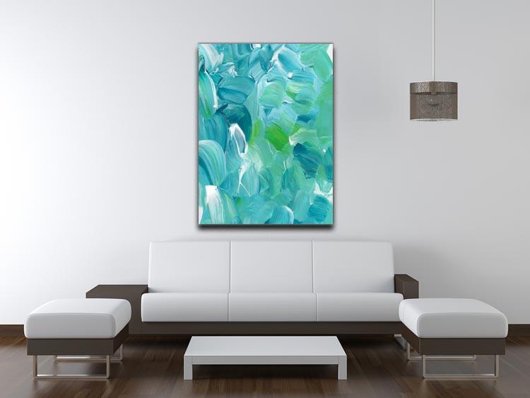 Turquoise blue oil paint Canvas Print or Poster - Canvas Art Rocks - 4
