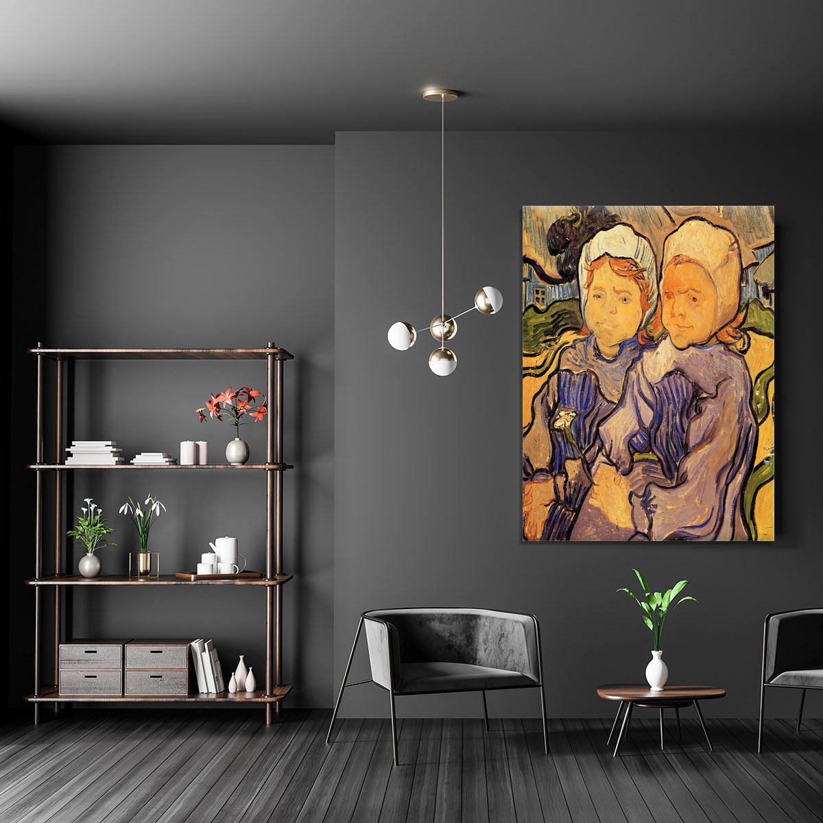 Two Children by Van Gogh Canvas Print or Poster
