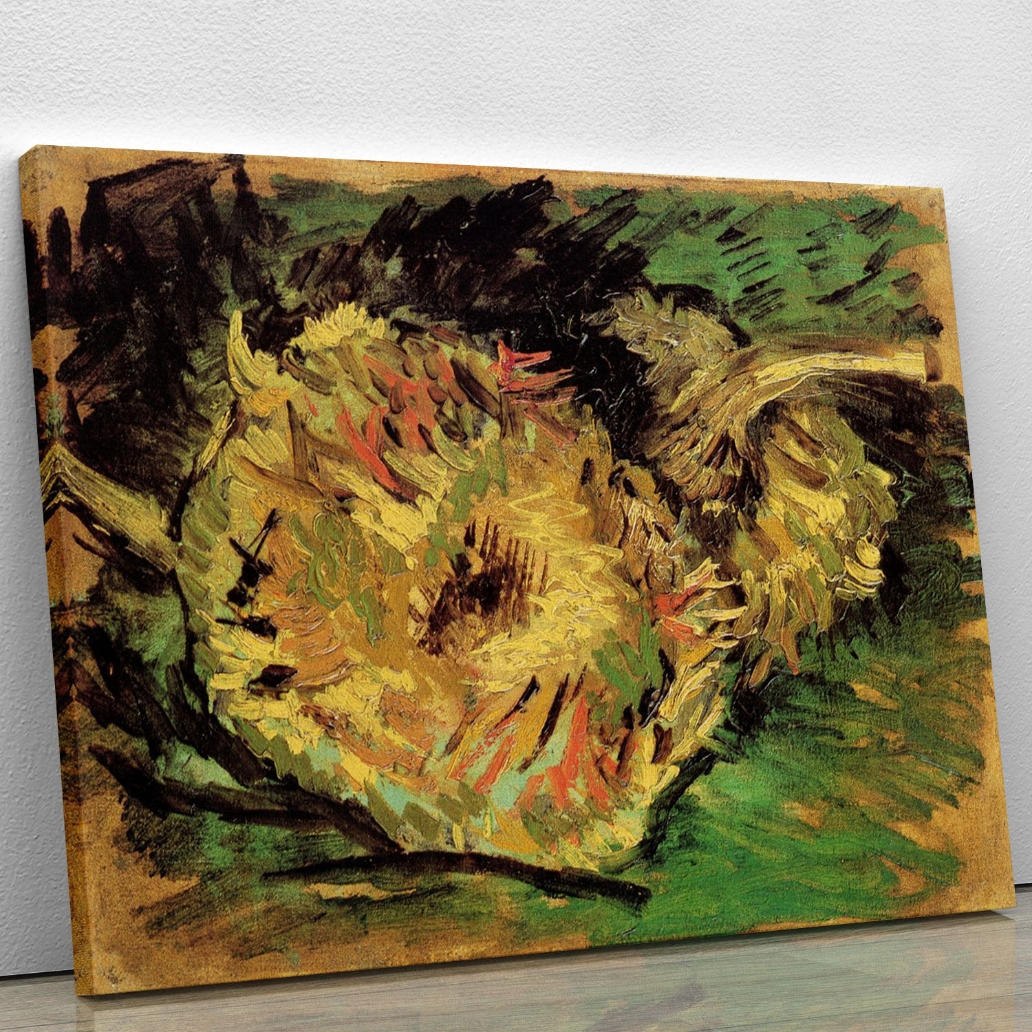 Two Cut Sunflowers by Van Gogh Canvas Print or Poster