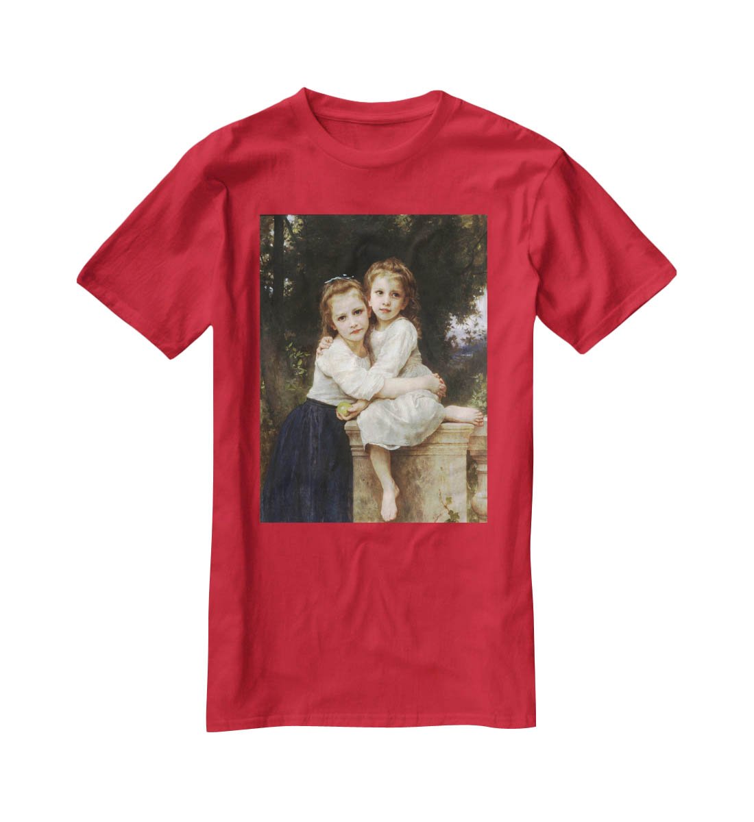 Two Sisters By Bouguereau T-Shirt - Canvas Art Rocks - 4