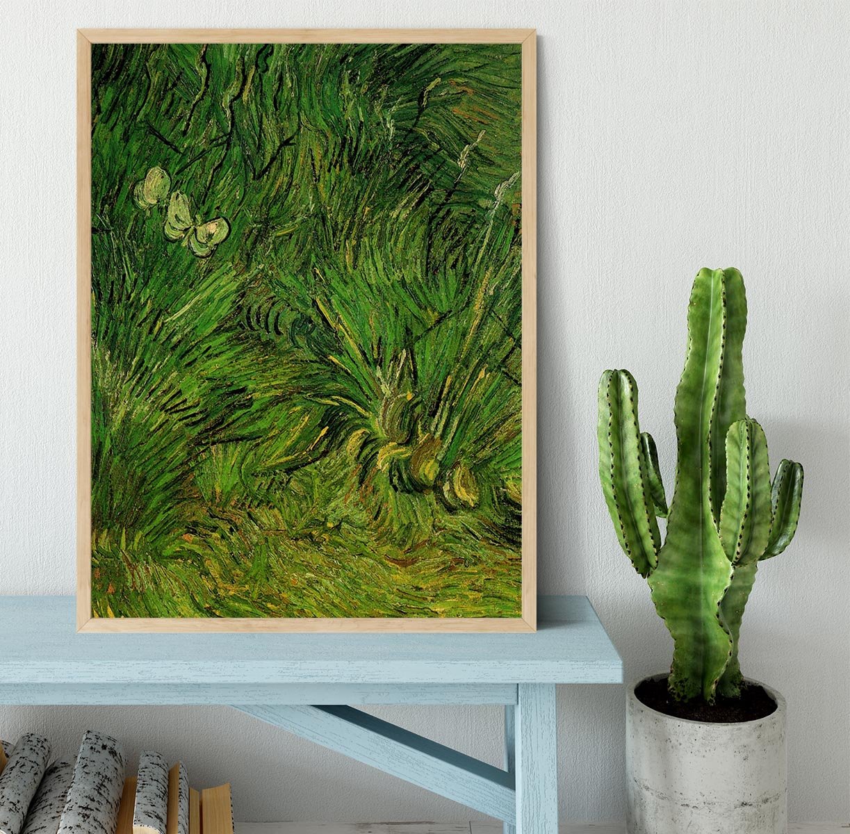 Two White Butterflies by Van Gogh Framed Print - Canvas Art Rocks - 4