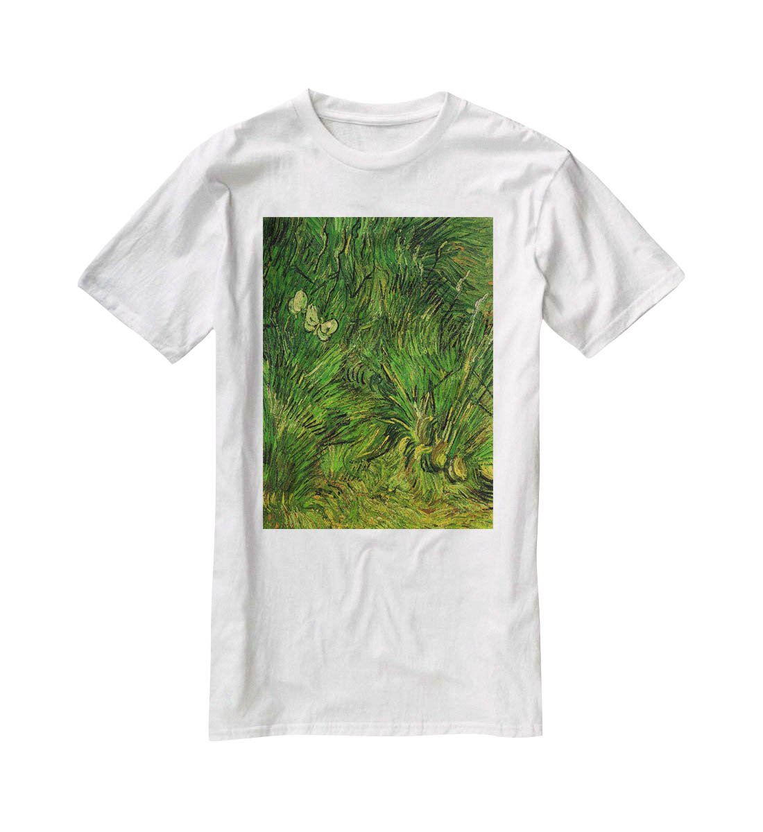 Two White Butterflies by Van Gogh T-Shirt - Canvas Art Rocks - 5