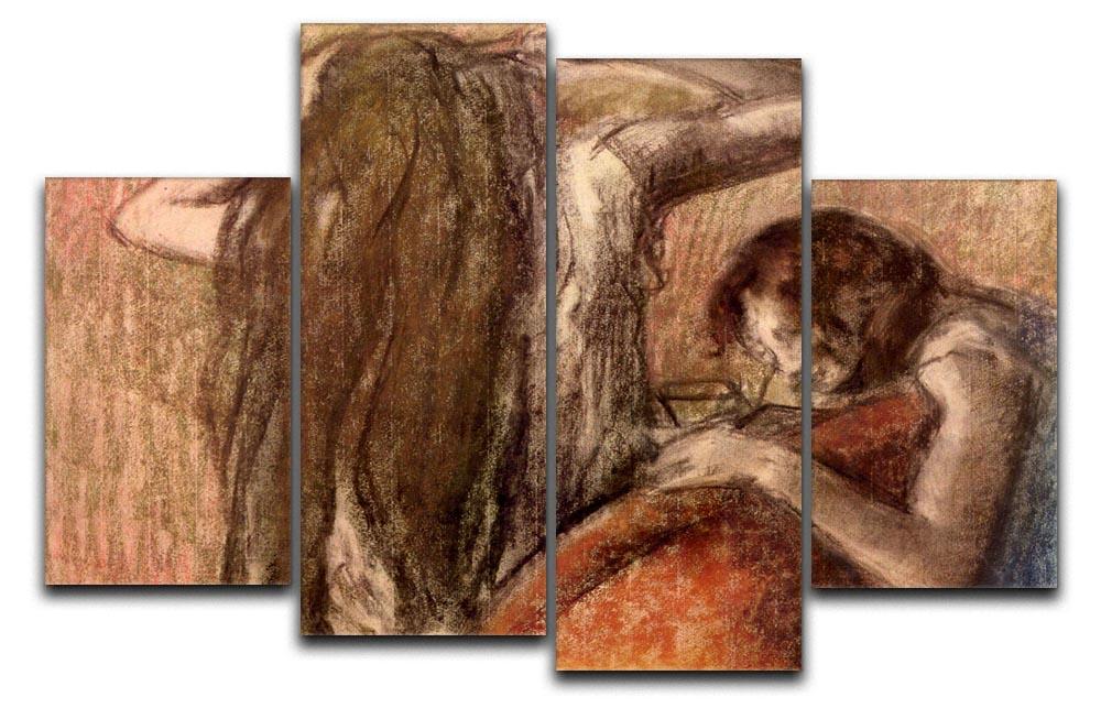 Two girls by Degas 4 Split Panel Canvas - Canvas Art Rocks - 1