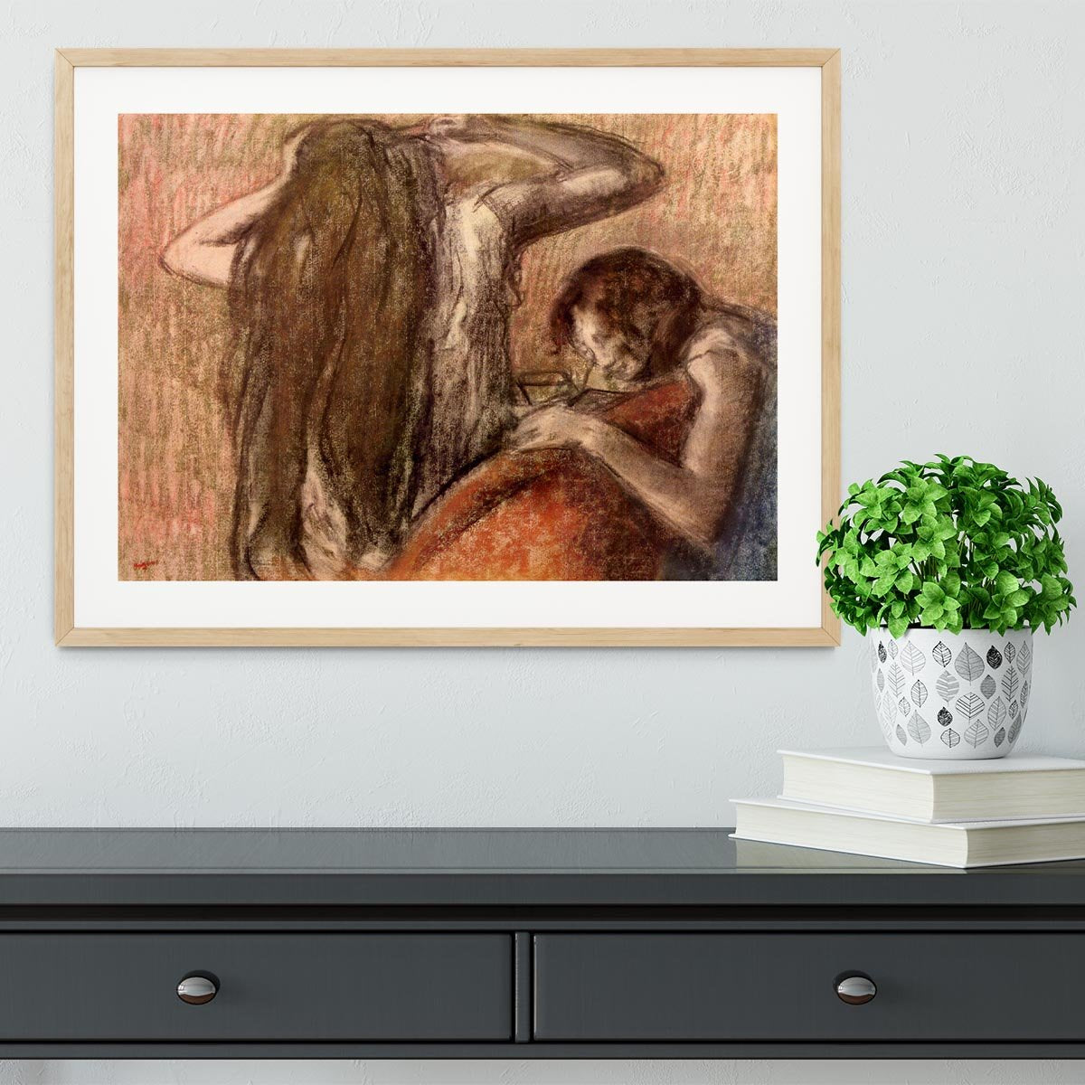 Two girls by Degas Framed Print - Canvas Art Rocks - 3