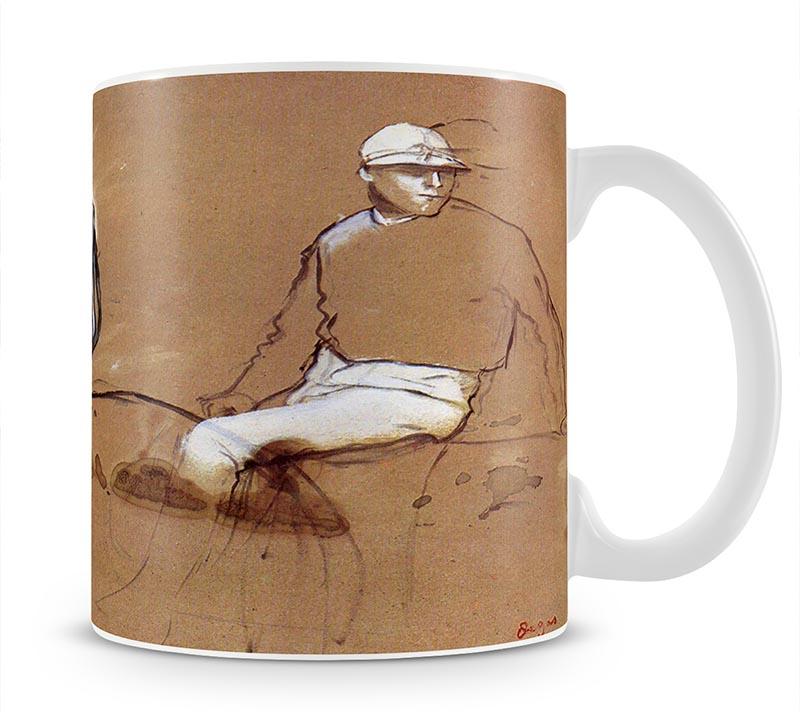 Two jockeys by Degas Mug - Canvas Art Rocks - 1