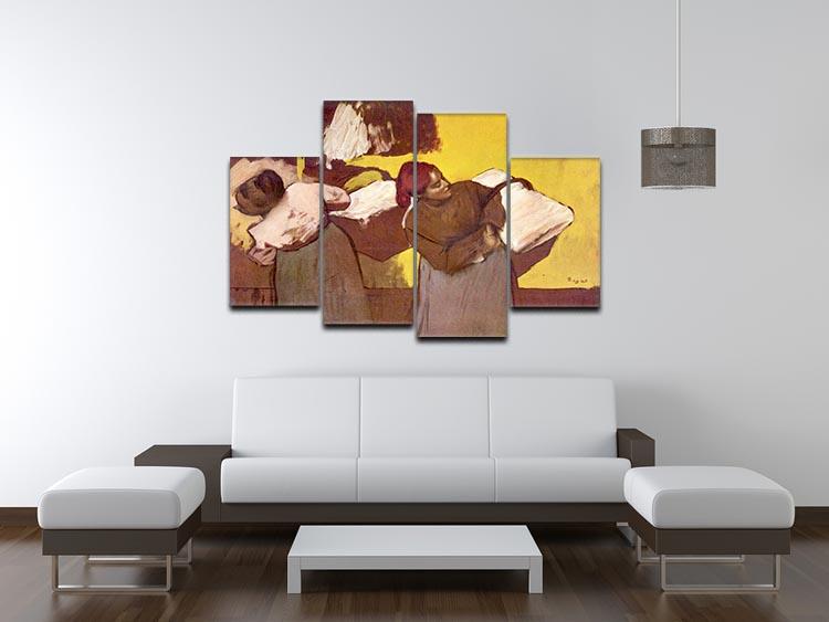 Two washer women by Degas 4 Split Panel Canvas - Canvas Art Rocks - 3