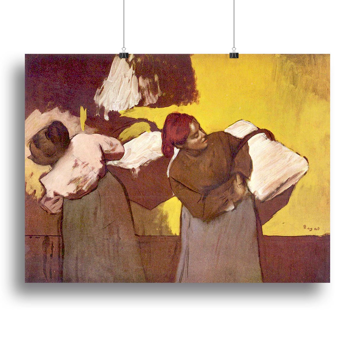 Two washer women by Degas Canvas Print or Poster