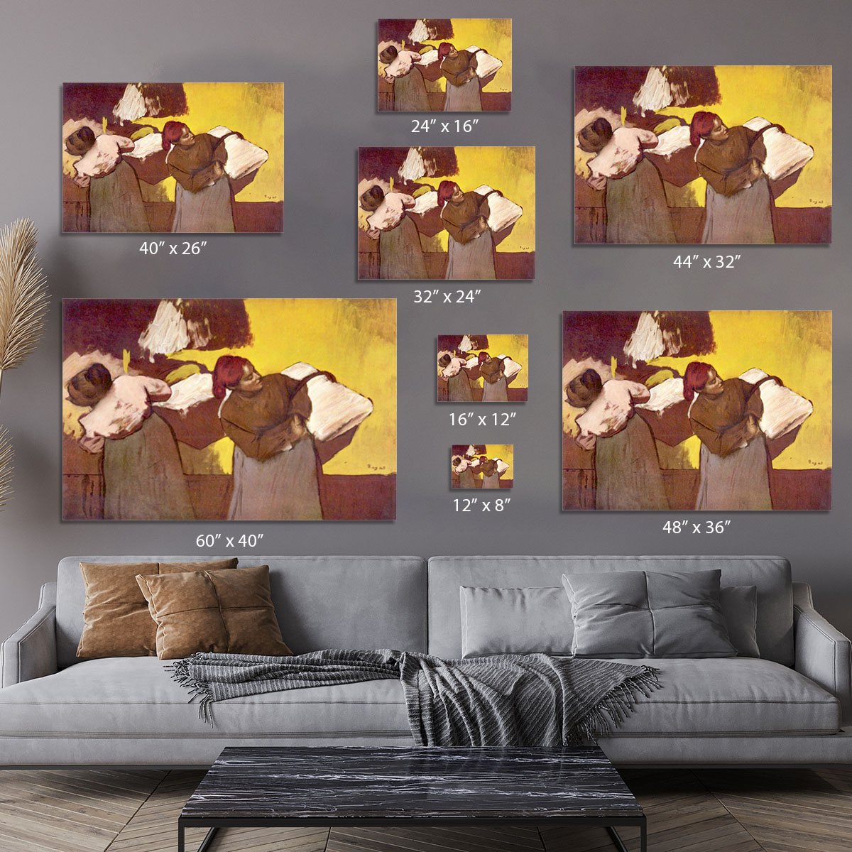 Two washer women by Degas Canvas Print or Poster