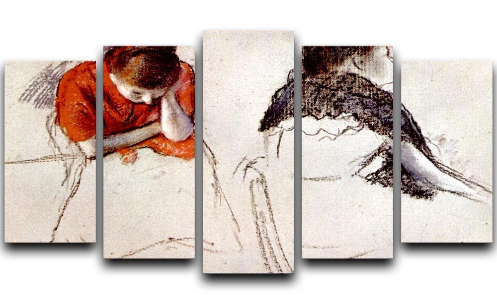 Two women seated by Degas 5 Split Panel Canvas - Canvas Art Rocks - 1