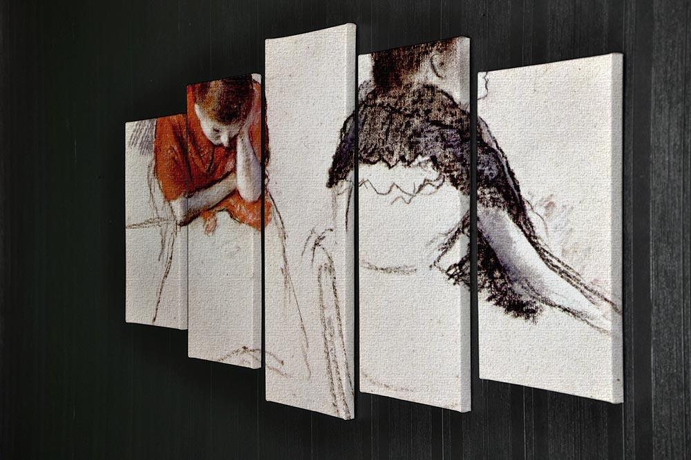 Two women seated by Degas 5 Split Panel Canvas - Canvas Art Rocks - 2