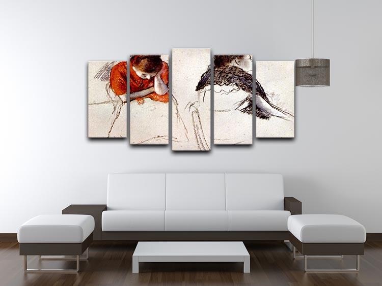 Two women seated by Degas 5 Split Panel Canvas - Canvas Art Rocks - 3