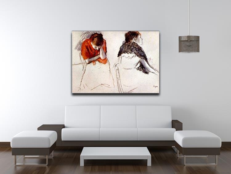 Two women seated by Degas Canvas Print or Poster - Canvas Art Rocks - 4