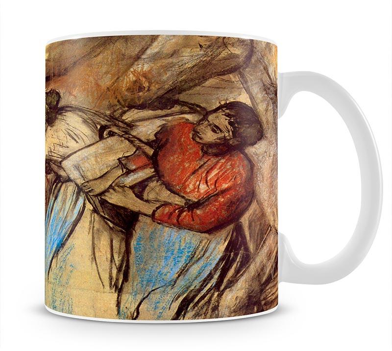 Two women washing horses by Degas Mug - Canvas Art Rocks - 1