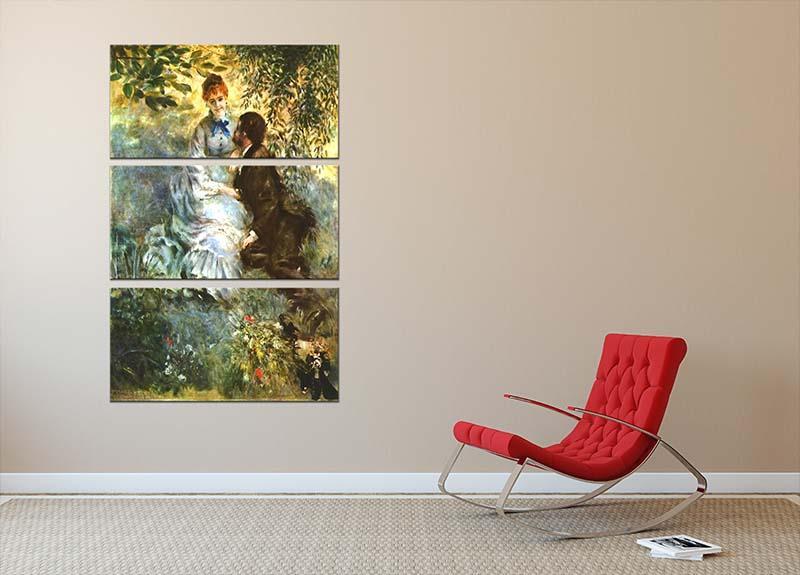 Twosome by Renoir 3 Split Panel Canvas Print - Canvas Art Rocks - 2