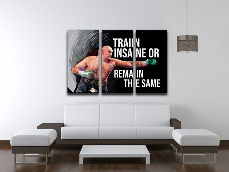 Tyson Fury Gypsy King 3 Split Panel Canvas Print - Canvas Art Rocks - 3