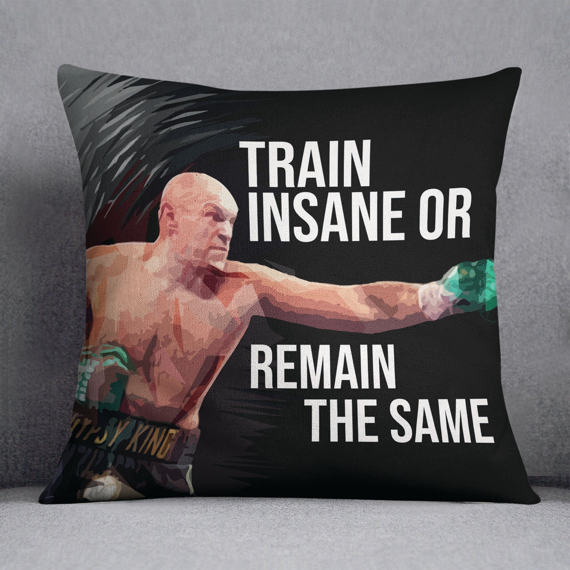 Tyson Fury Gypsy King Cushion - Canvas Art Rocks - 1