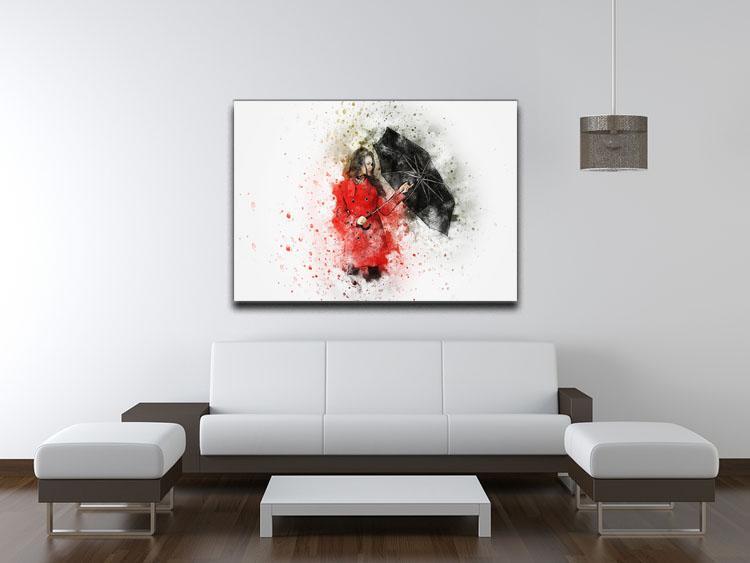Umbrella Girl Painting Canvas Print or Poster - Canvas Art Rocks - 4