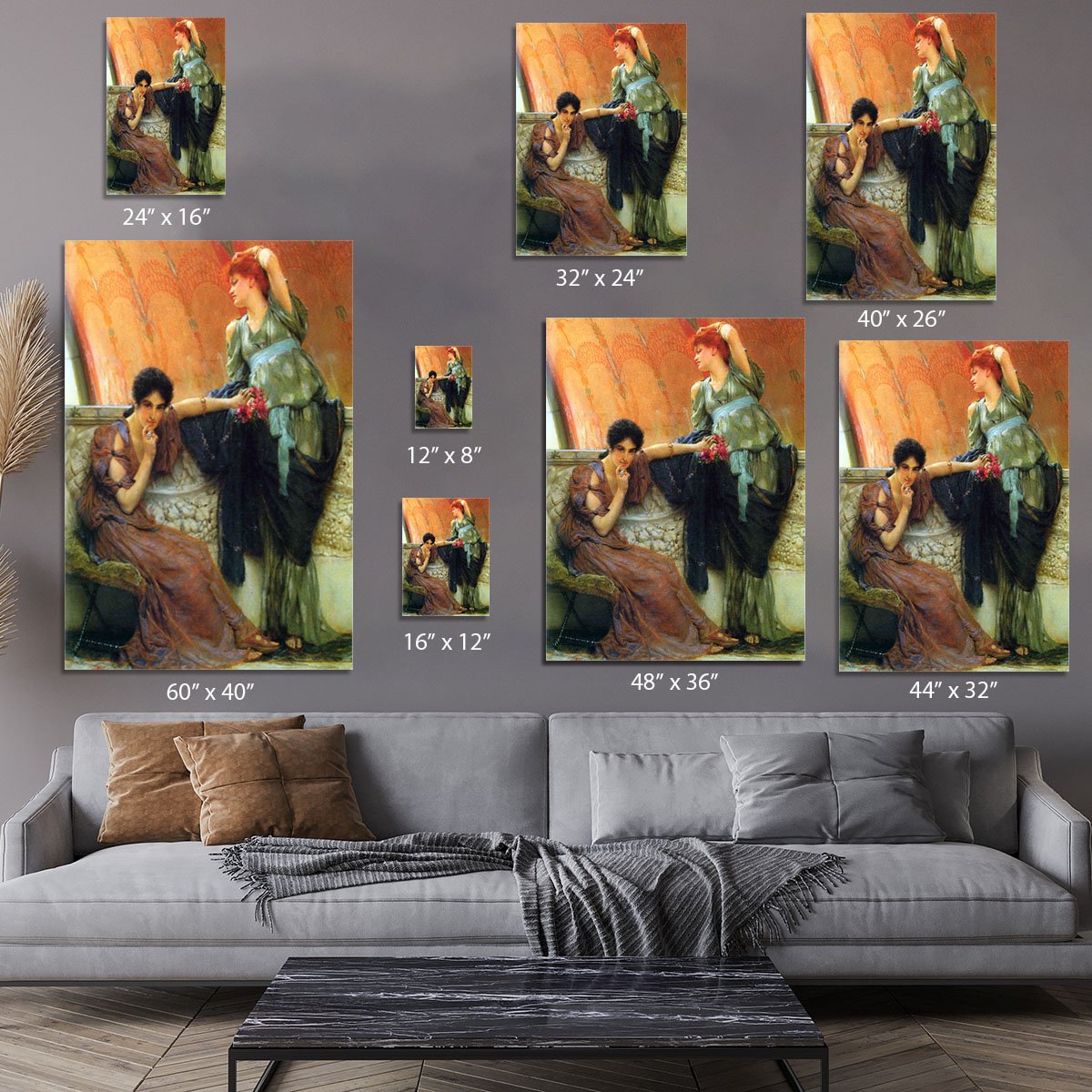 Unconscious rivals detail by Alma Tadema Canvas Print or Poster