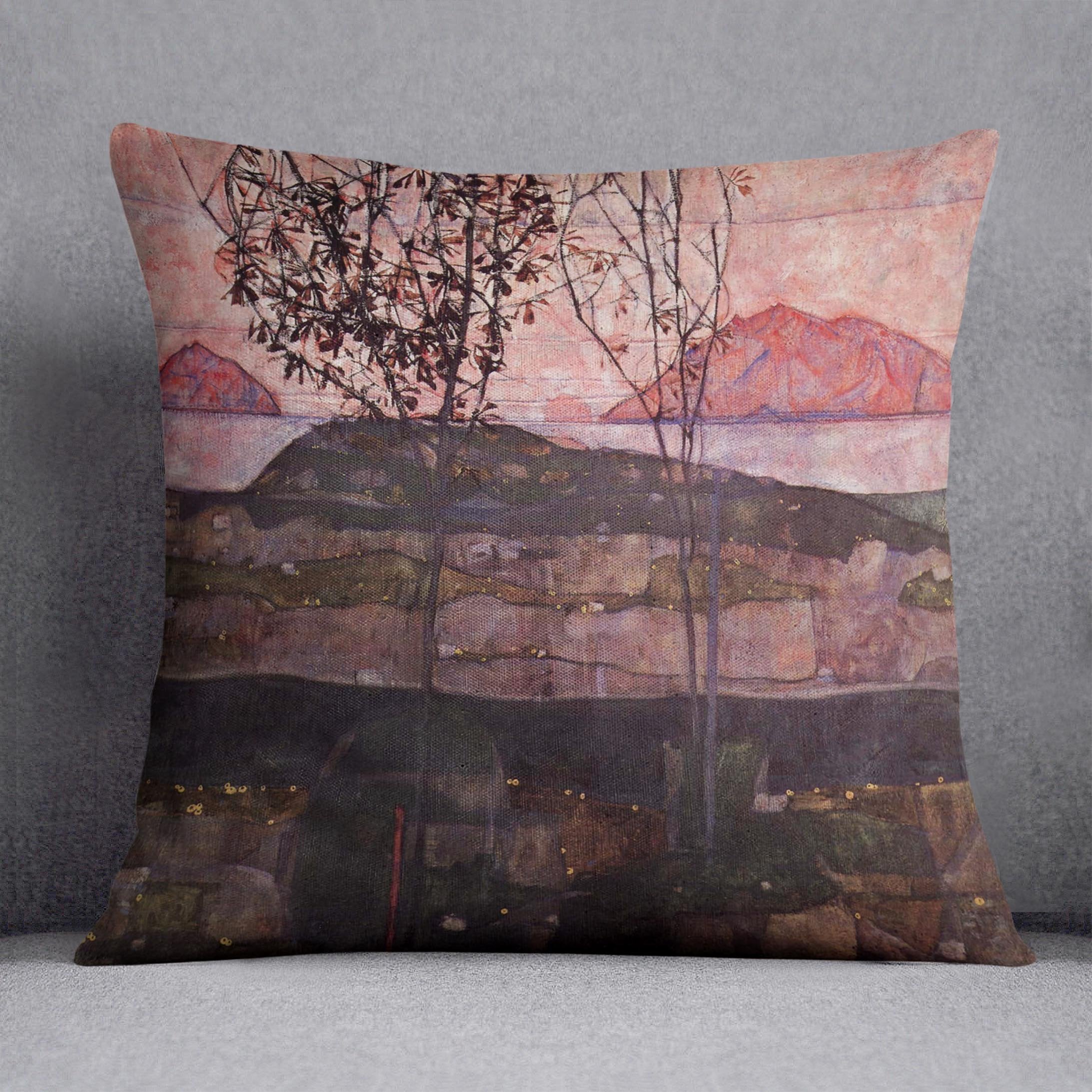 Underground Sun by Egon Schiele Cushion