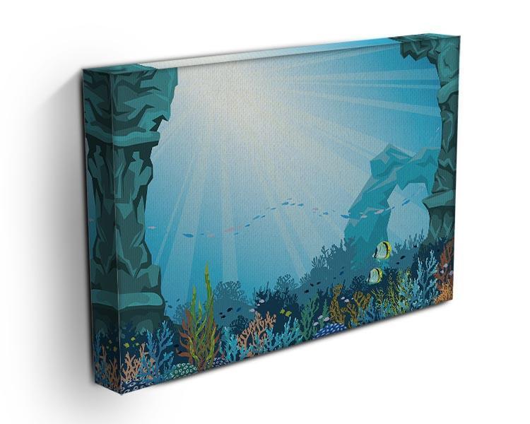 Underwater arch on a blue sea Canvas Print or Poster - Canvas Art Rocks - 3