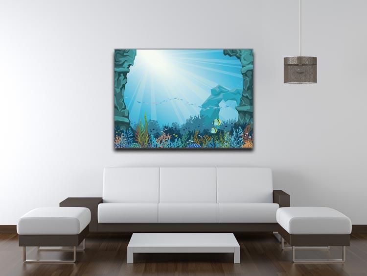 Underwater arch on a blue sea Canvas Print or Poster - Canvas Art Rocks - 4
