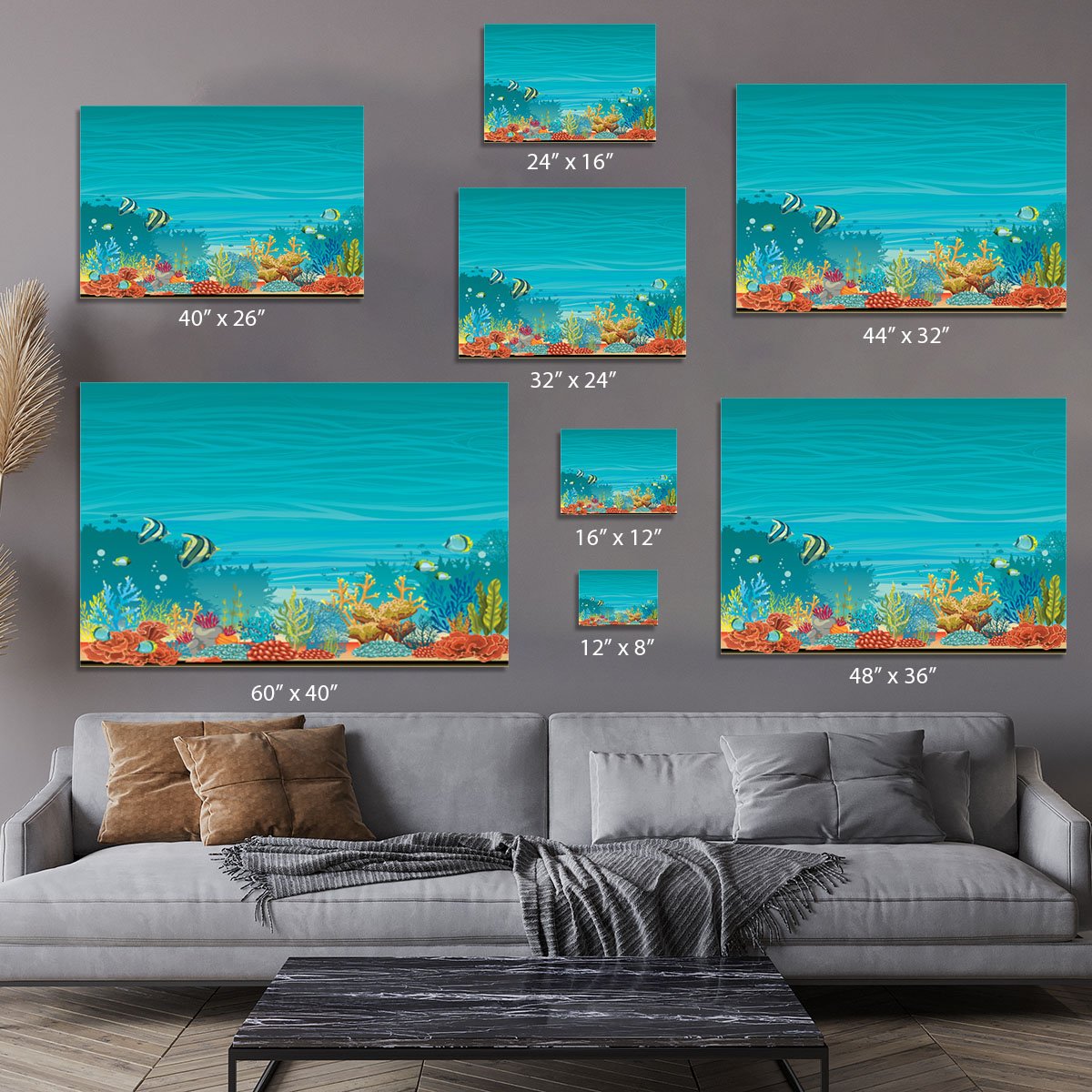 Underwater seascape Canvas Print or Poster