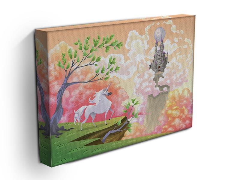 Unicorn and mythological landscape Canvas Print or Poster - Canvas Art Rocks - 3