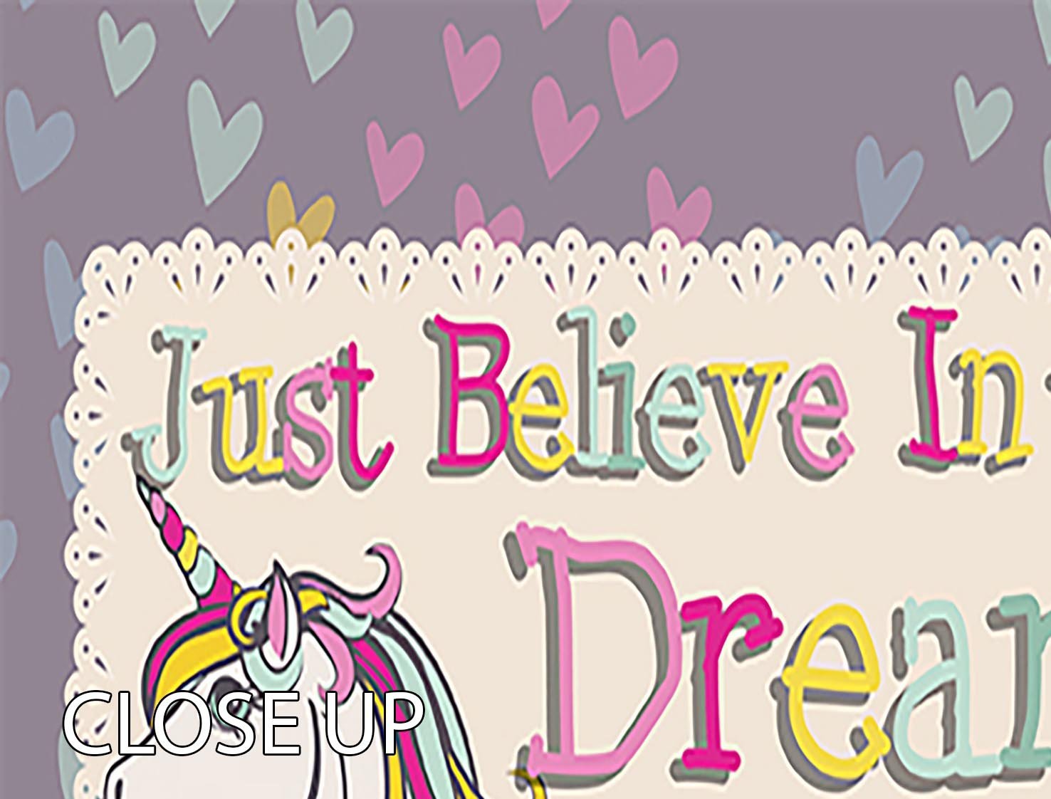 Unicorn believe in your dreams 3 Split Panel Canvas Print - Canvas Art Rocks - 3