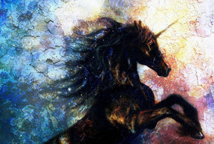 Unicorn dancing Wall Mural Wallpaper - Canvas Art Rocks - 1