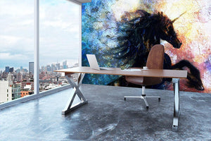 Unicorn dancing Wall Mural Wallpaper - Canvas Art Rocks - 3