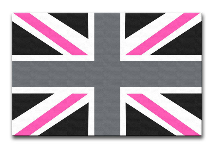 Union Jack Pink Print - Canvas Art Rocks - 1