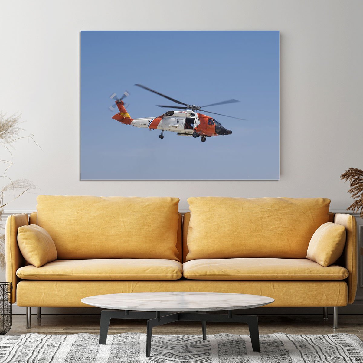 United States Coast Guard helicopter Canvas Print or Poster
