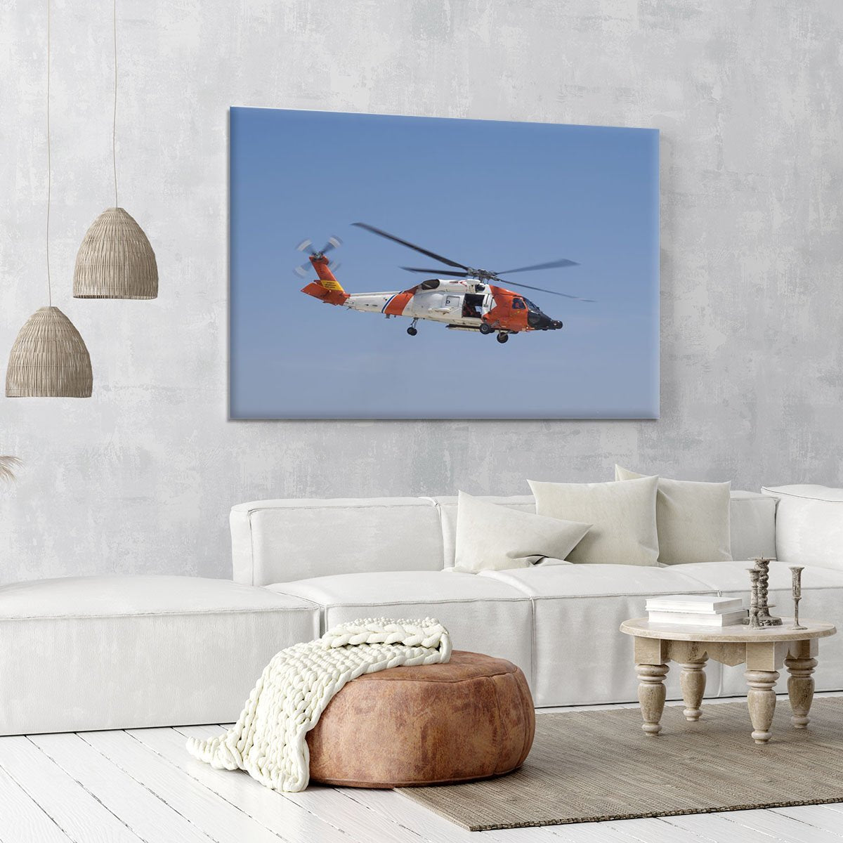 United States Coast Guard helicopter Canvas Print or Poster