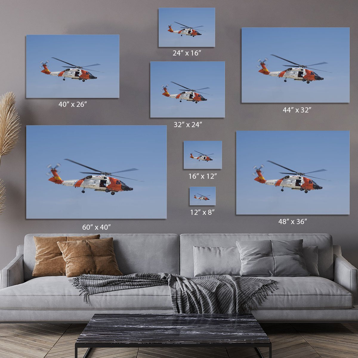 United States Coast Guard helicopter Canvas Print or Poster