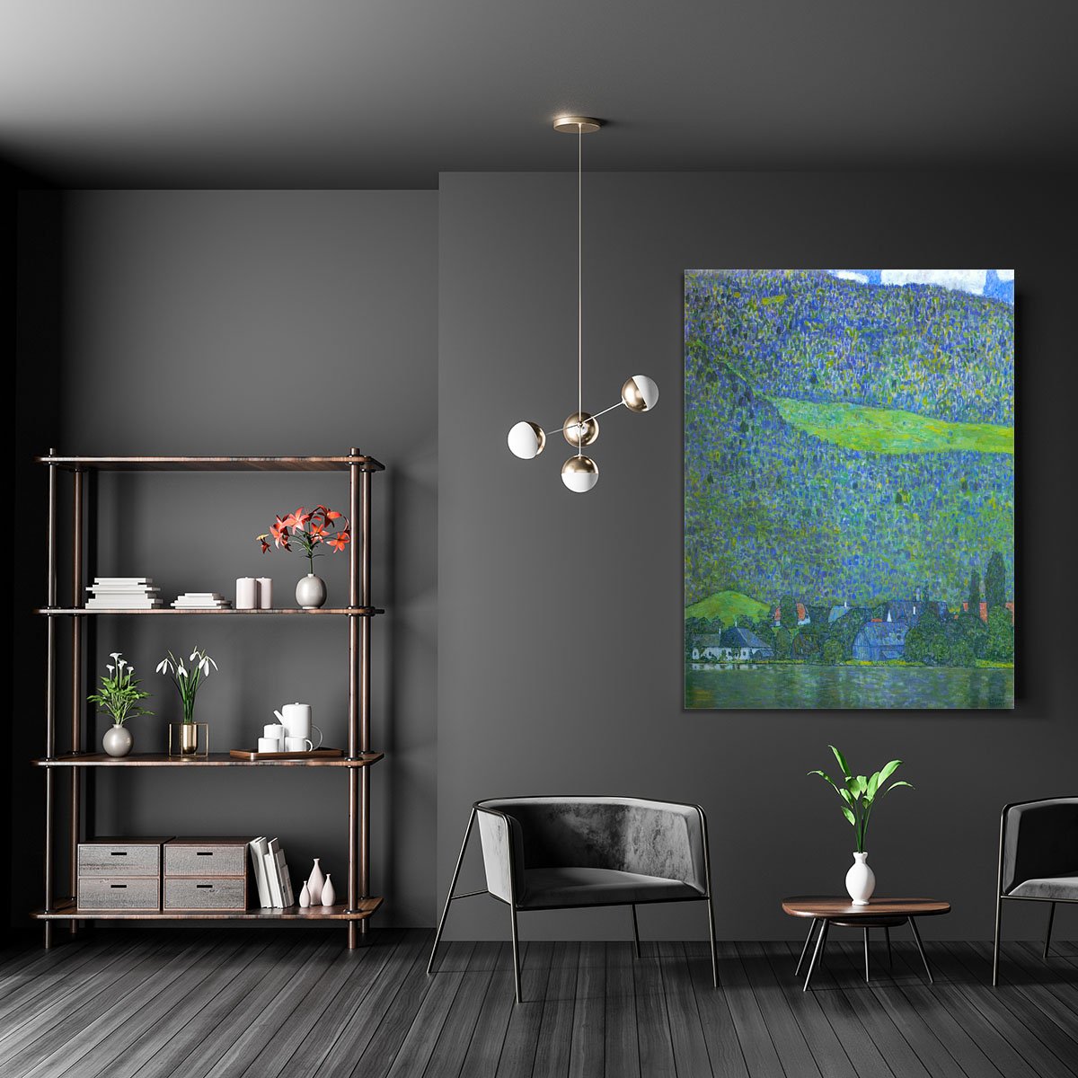 Unterach at the Attersee by Klimt Canvas Print or Poster
