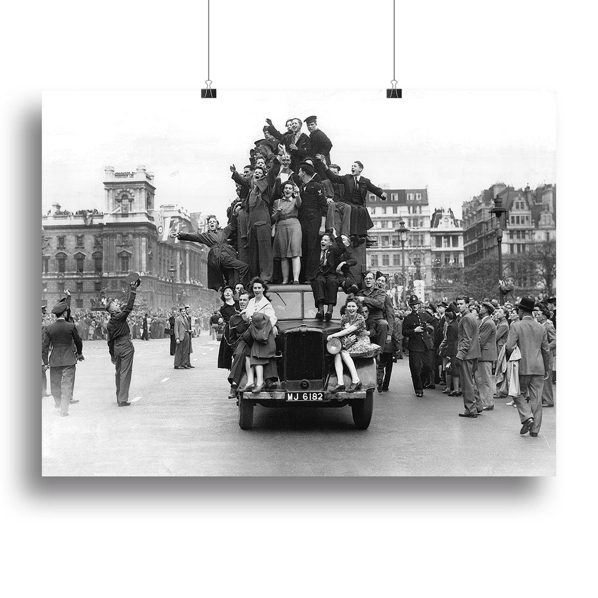 VE celebrations in London Canvas Print or Poster