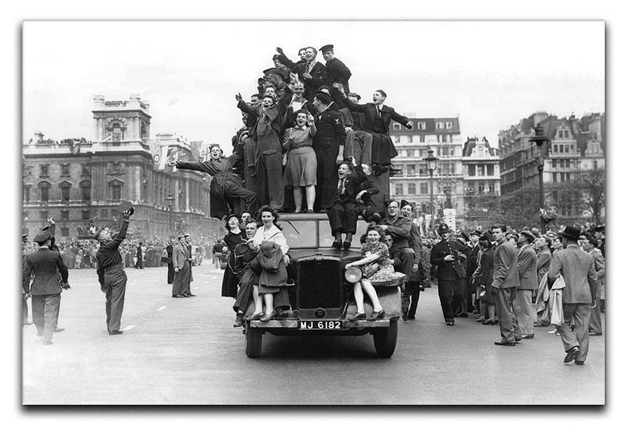 VE celebrations in London Canvas Print or Poster  - Canvas Art Rocks - 1