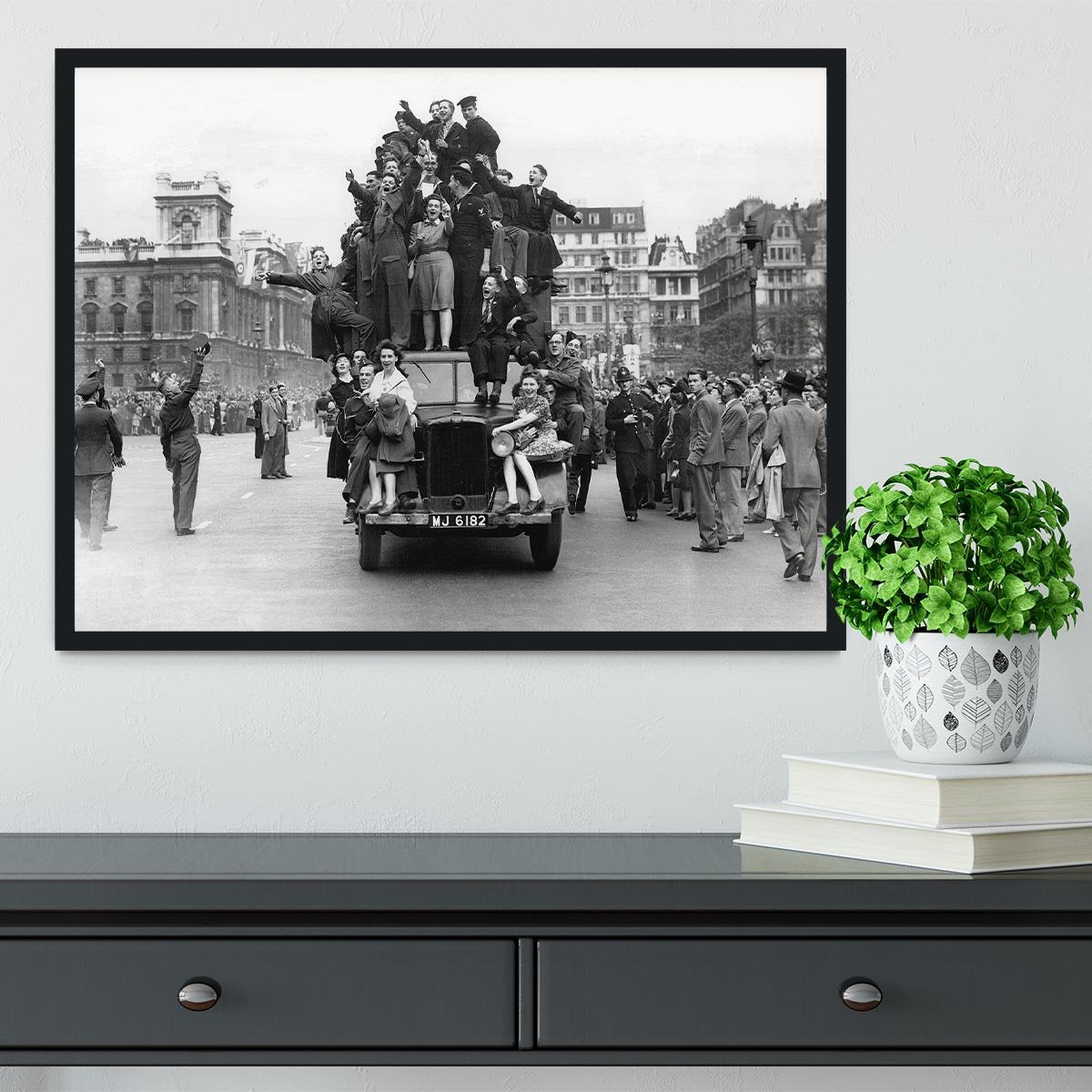 VE celebrations in London Framed Print - Canvas Art Rocks - 2