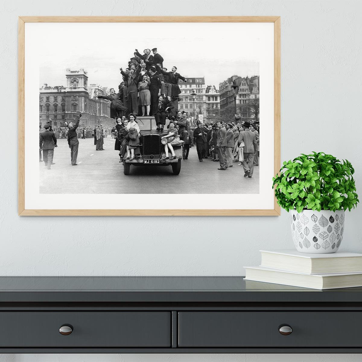 VE celebrations in London Framed Print - Canvas Art Rocks - 3