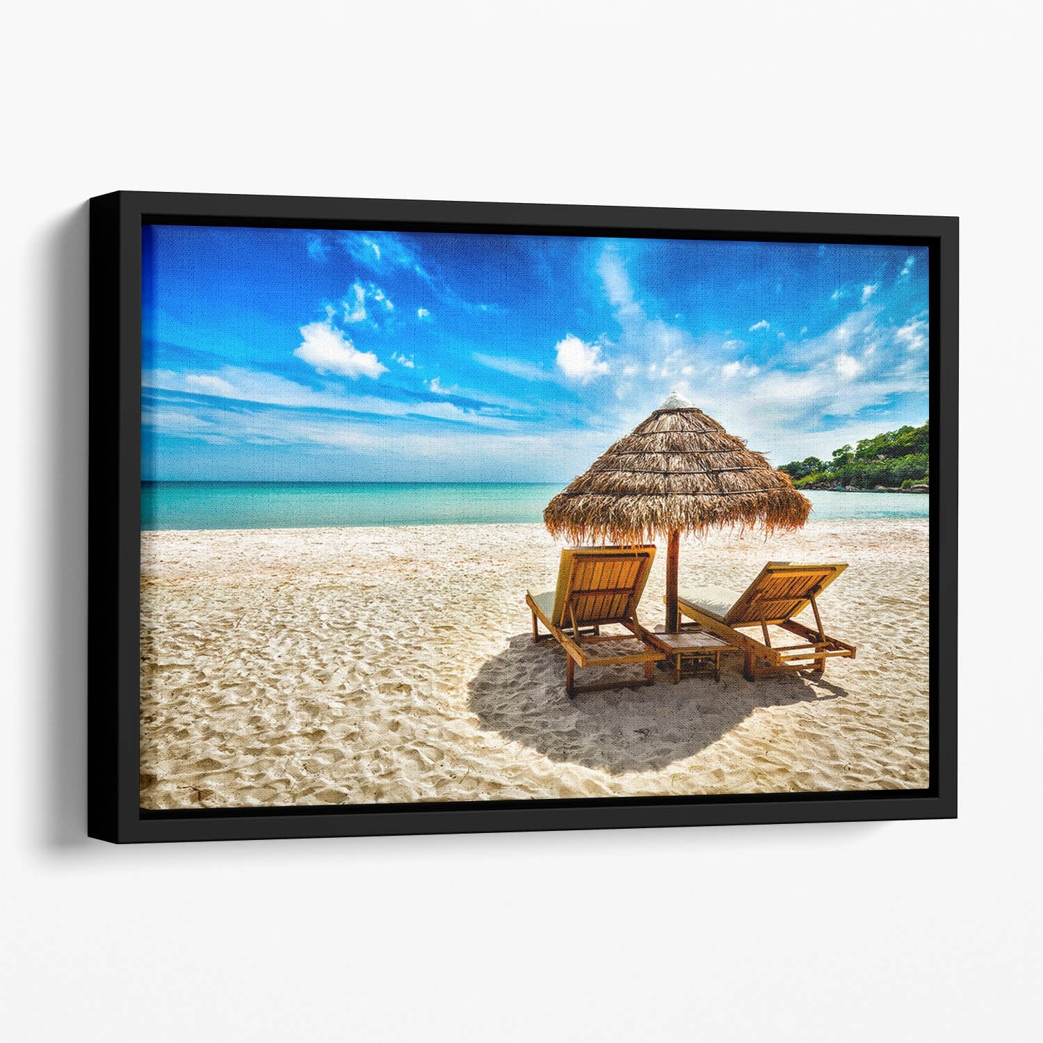 Vacation holidays Floating Framed Canvas