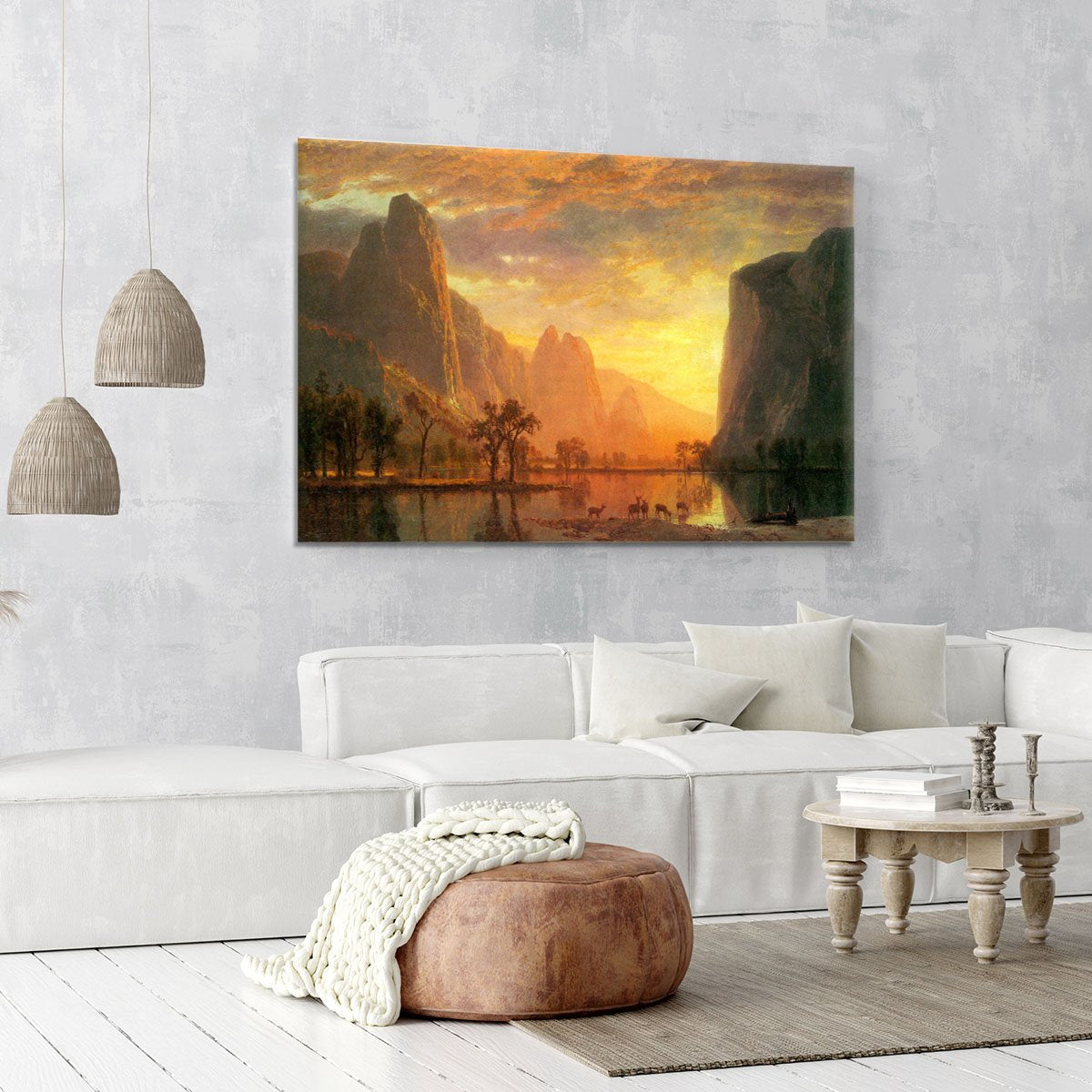 Valley in Yosemite by Bierstadt Canvas Print or Poster
