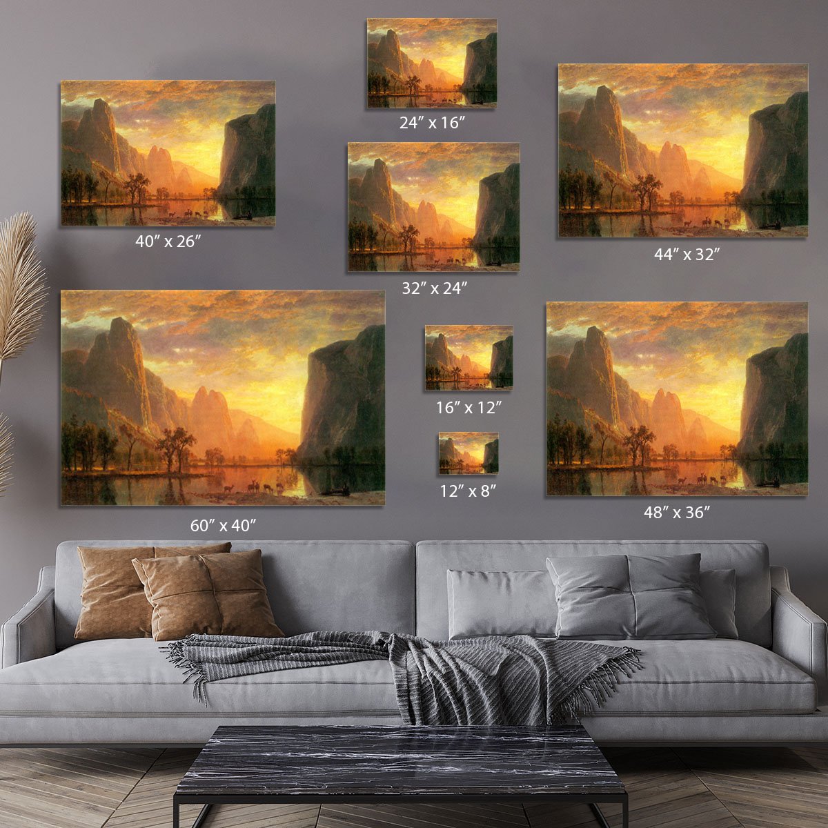 Valley in Yosemite by Bierstadt Canvas Print or Poster